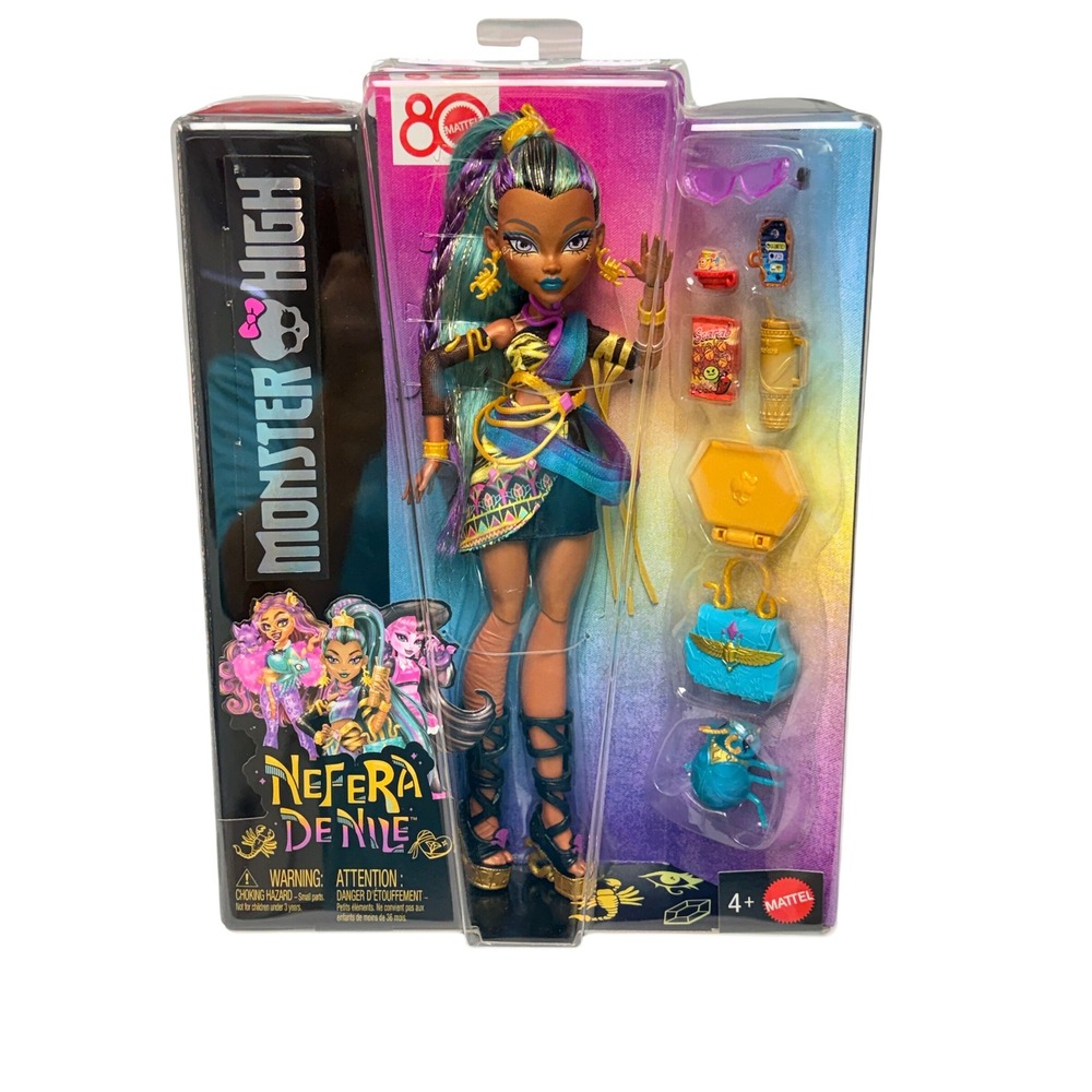 Monster High Nefera DeNile Doll with Pet Scarab Lavish and Accessories NEW 12"
